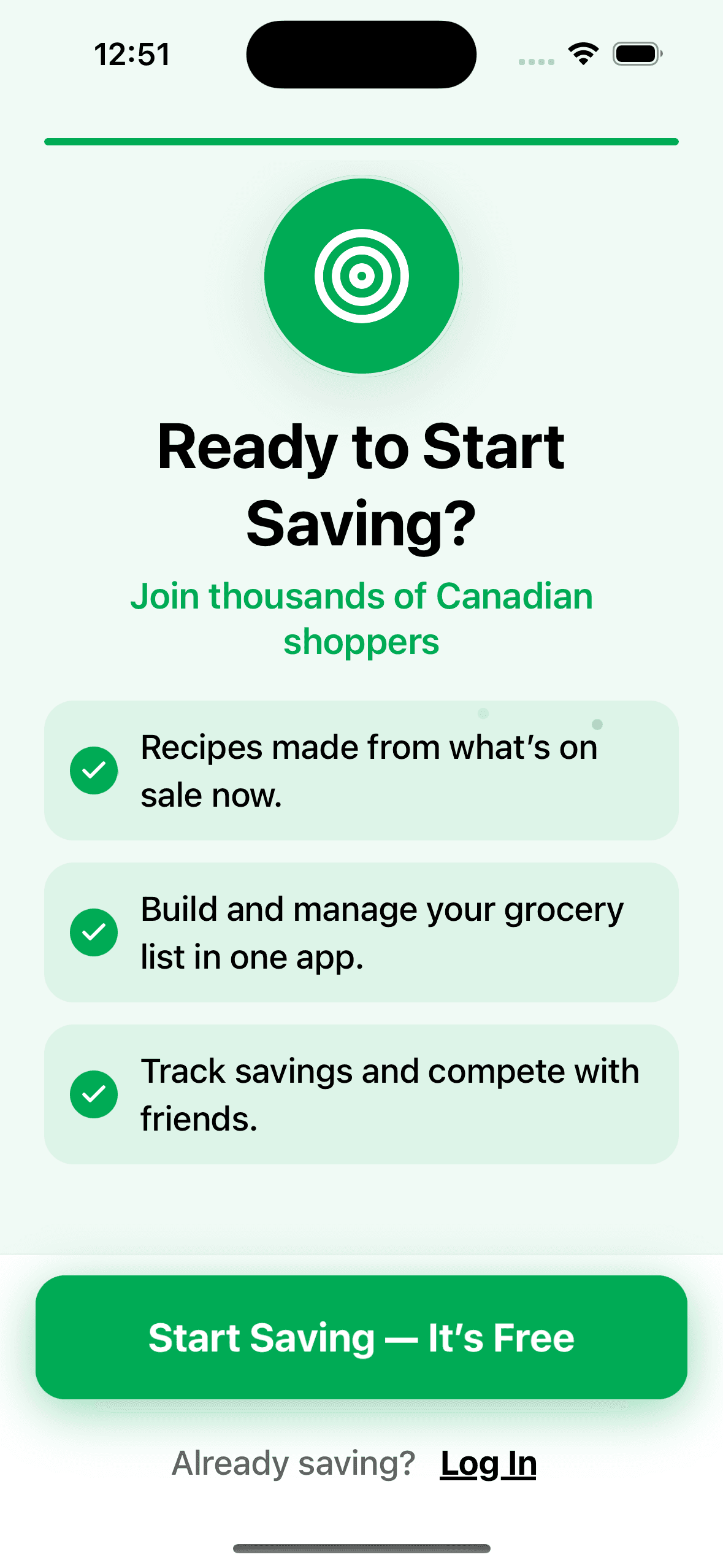 Deal Dish onboarding and preferences on iPhone
