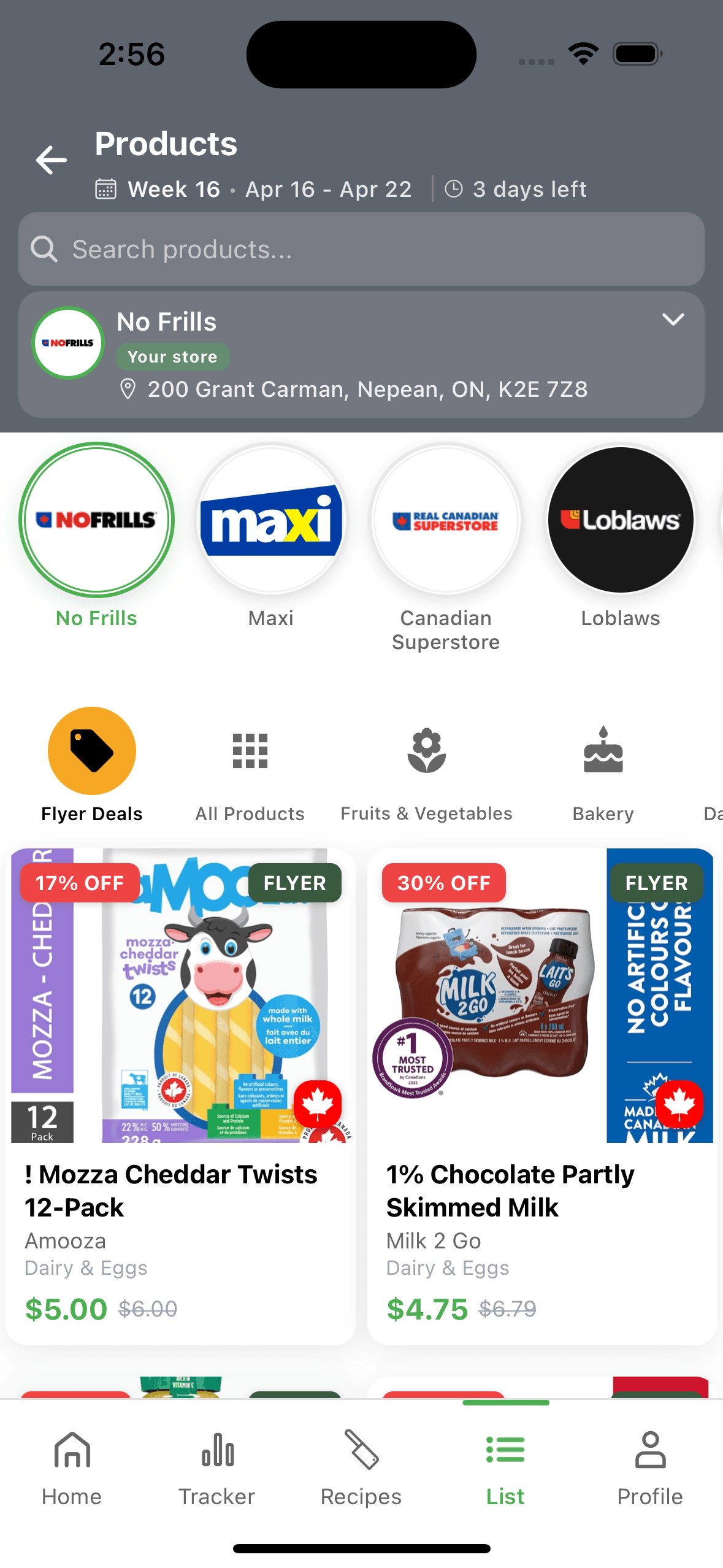 Deal Dish — flyer deals view