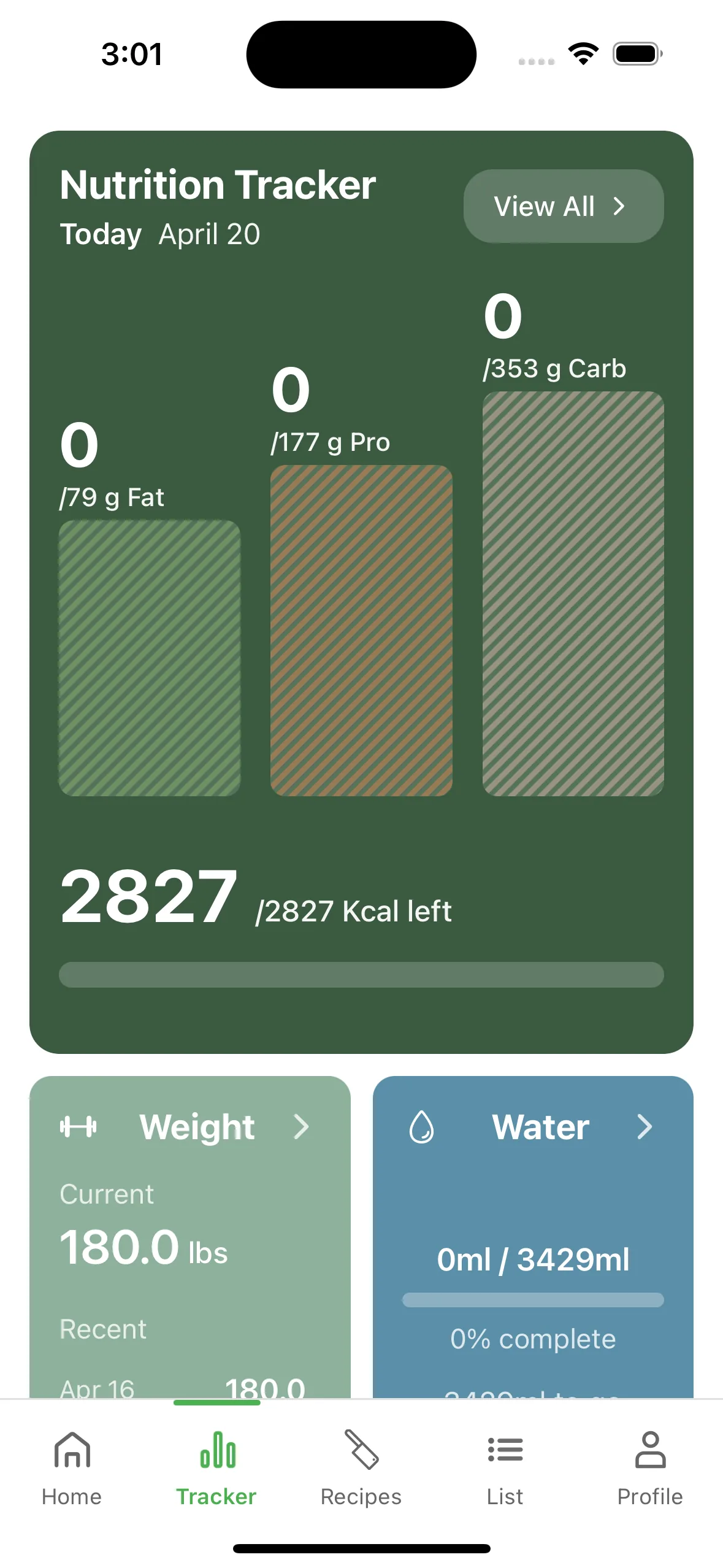 Deal Dish nutrition tracker on iPhone